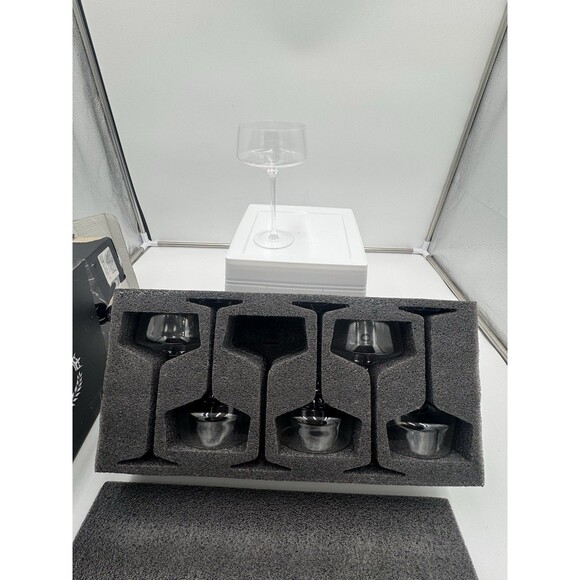 8 Ounce Martini or Manhattan or Cosmopolitan Hand Blown Glassware Glass Set of 6 - Picture 3 of 3